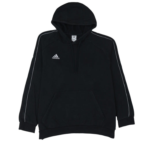 Adidas Men's Black XL Pullover Hoodie with Logo Detail