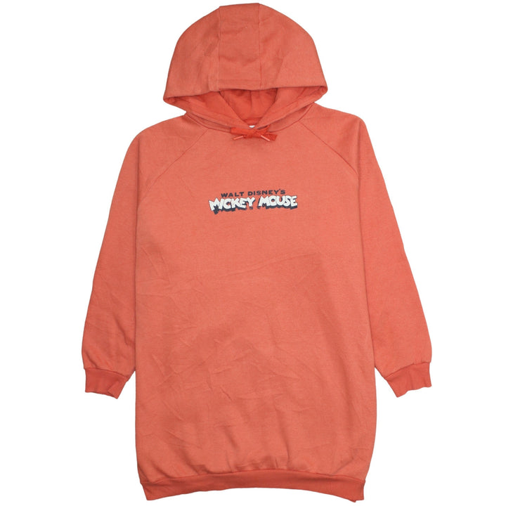 Disney Women's Orange Mickey Mouse Pullover Hoodie Size M