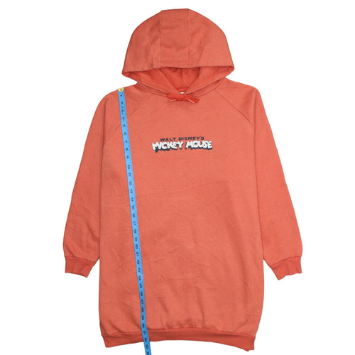Disney Women's Orange Mickey Mouse Pullover Hoodie Size M