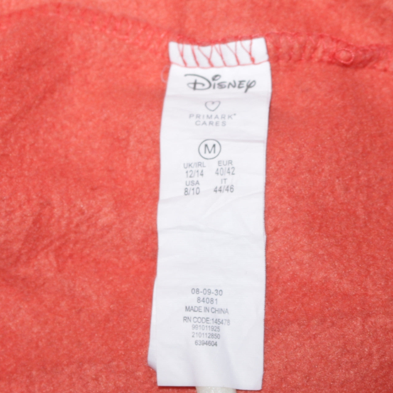 Disney Women's Orange Mickey Mouse Pullover Hoodie Size M