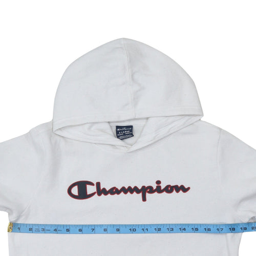 Champion Boys White XL Pullover Hoodie with Logo Print