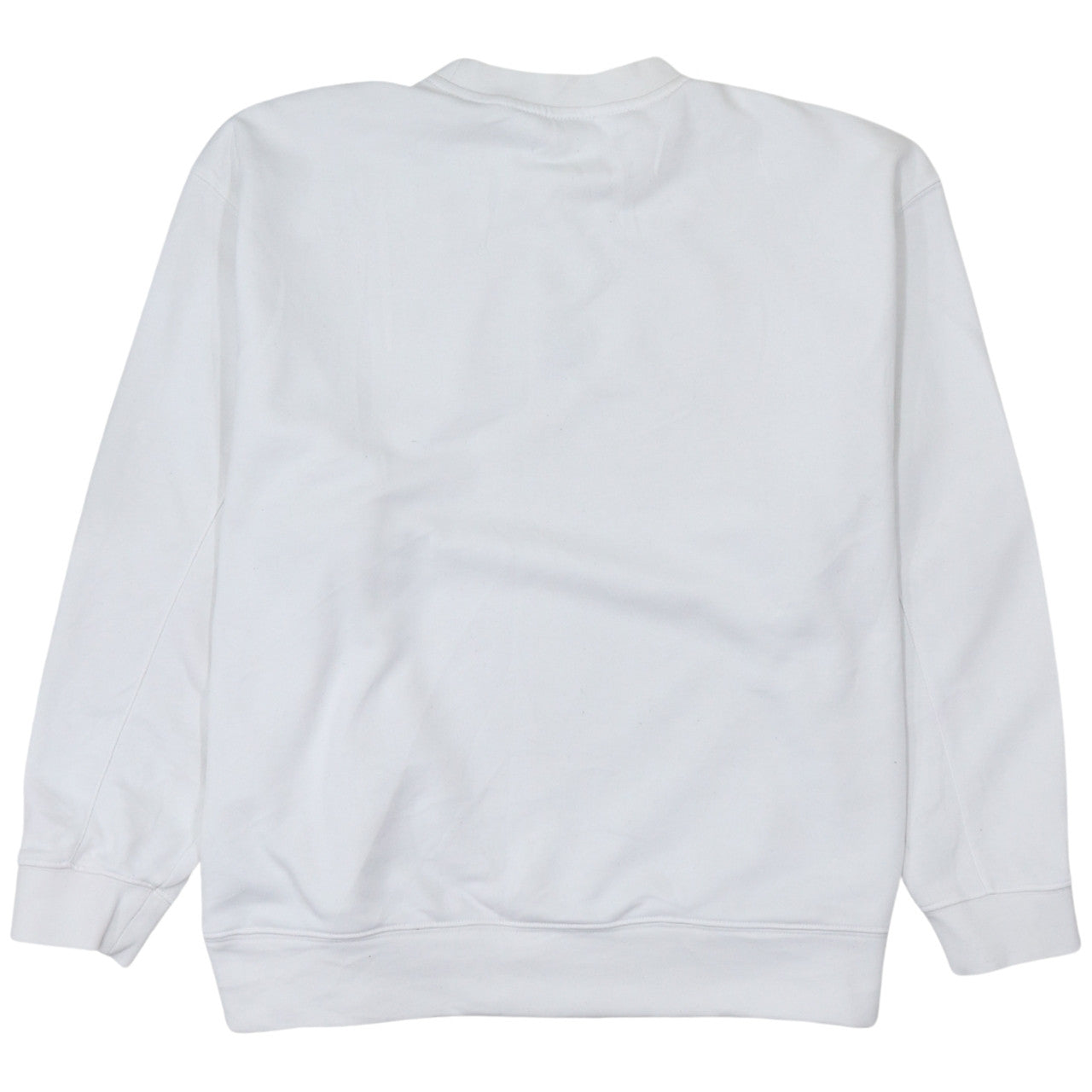 Adidas Women White Crew Neck Pullover Sweatshirt XS Cotton Logo