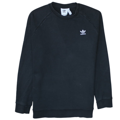 Adidas Mens Black Crew Neck Pullover Sweatshirt Size M