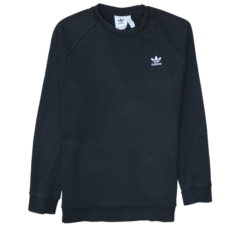 Adidas Mens Black Crew Neck Pullover Sweatshirt Size M
