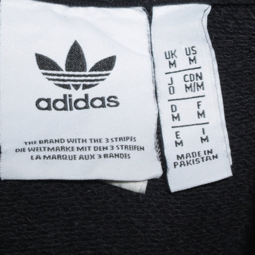 Adidas Mens Black Crew Neck Pullover Sweatshirt Size M