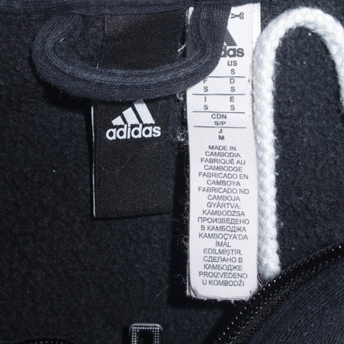 Adidas Mens Black Full Zip Hoodie M Classic Sportswear