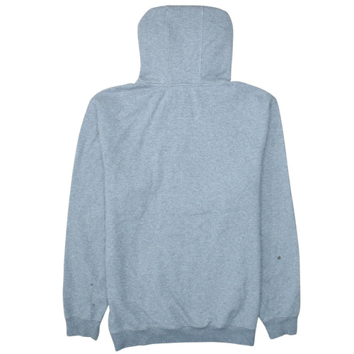 Vans Men's Grey Pullover Hoodie Size L - Logo Fleece Sweatshirt