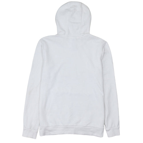 Adidas Boys White Hooded Pullover Hoodie 13-14 Years Cotton Blend