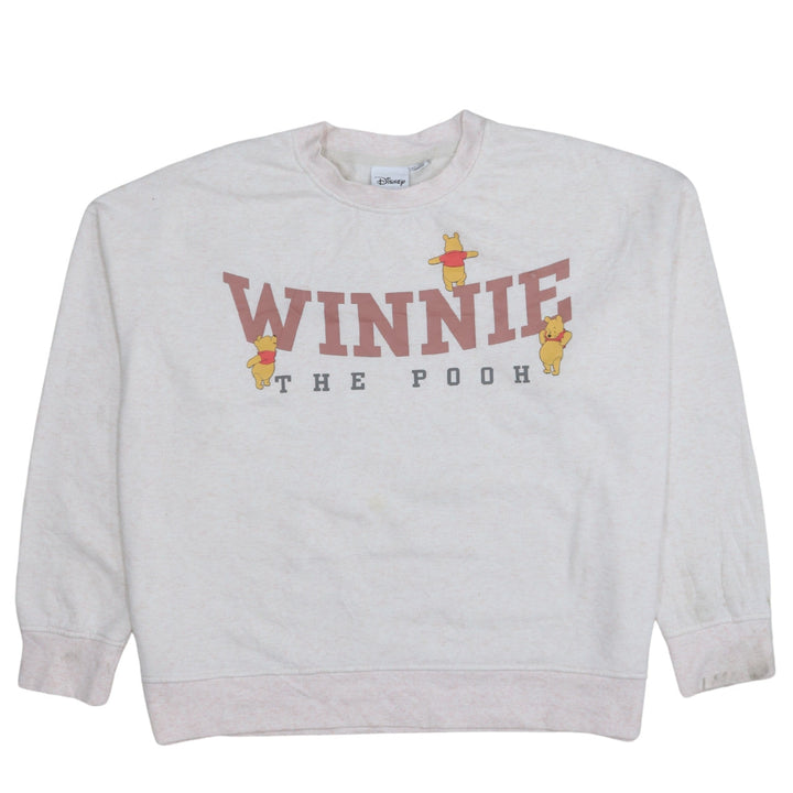Disney Women Beige Winnie the Pooh Pullover Sweatshirt Size 12