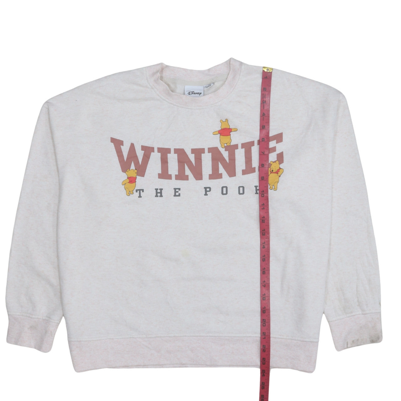 Disney Women Beige Winnie the Pooh Pullover Sweatshirt Size 12
