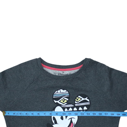 Disneyland Paris Unisex Grey Mickey Mouse Graphic Sweatshirt M