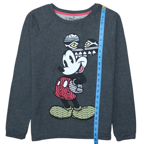 Disneyland Paris Unisex Grey Mickey Mouse Graphic Sweatshirt M