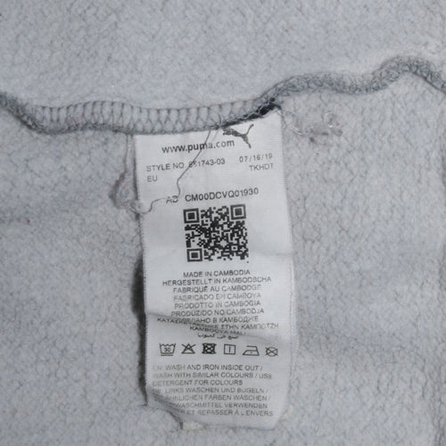 Puma Mens Grey Pullover Hoodie L Regular Fit Sportswear