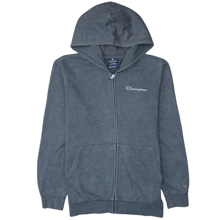 Champion Boys Dark Grey Full Zip Hoodie XL 13/14 Years Cotton Blend