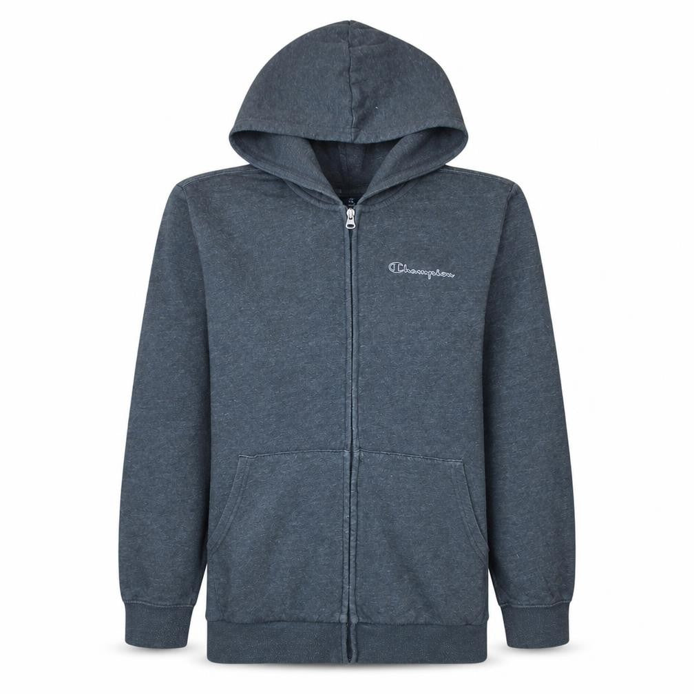Champion Boys Dark Grey Full Zip Hoodie XL 13/14 Years Cotton Blend