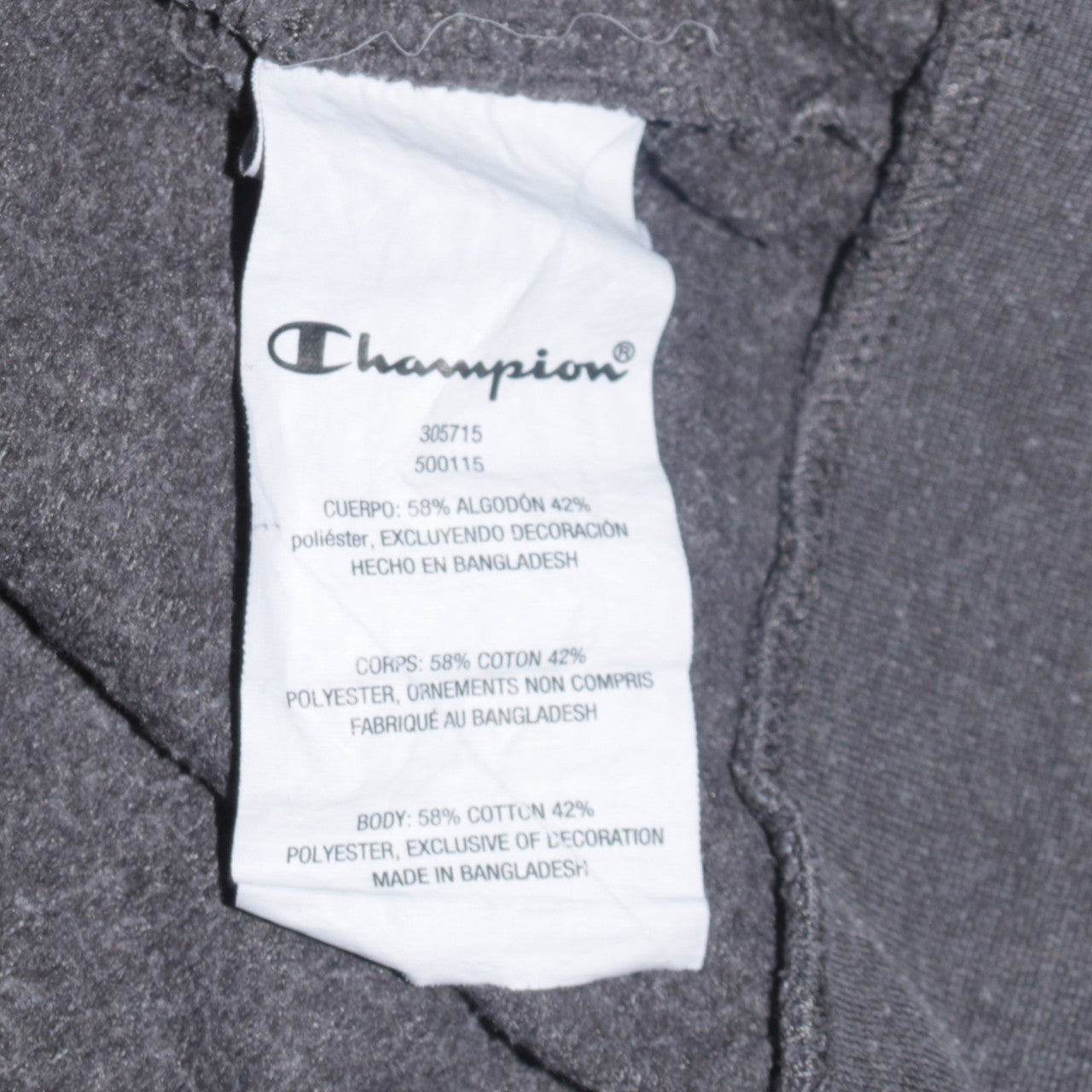 Champion Boys Dark Grey Full Zip Hoodie XL 13/14 Years Cotton Blend