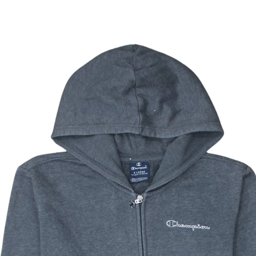 Champion Boys Dark Grey Full Zip Hoodie XL 13/14 Years Cotton Blend