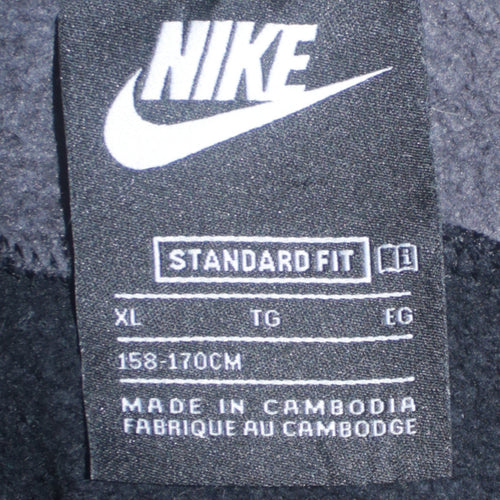 Nike Air Boys Black Full Zip Hoodie XL 158-170cm Fleece Lined