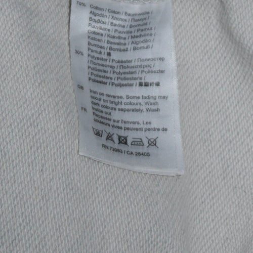 Helly Hansen Men's Grey Pullover Hoodie M Regular Fit Logo Sweatshirt