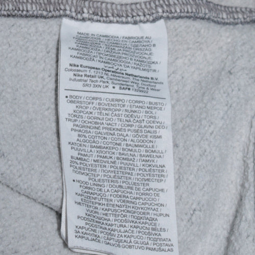 Nike Men's Grey Pullover Hoodie Small Fleece Sweatshirt