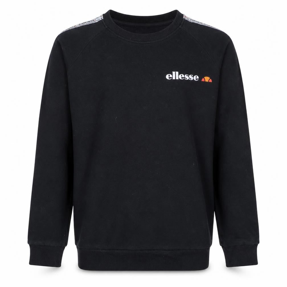 Ellesse Boys Black Sweatshirt 14 Years Logo Tape Crew Neck Jumper