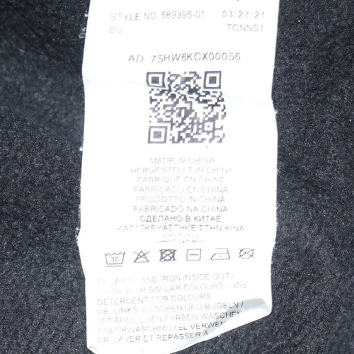 Puma Men's Black Small Pullover Hoodie with Logo Print