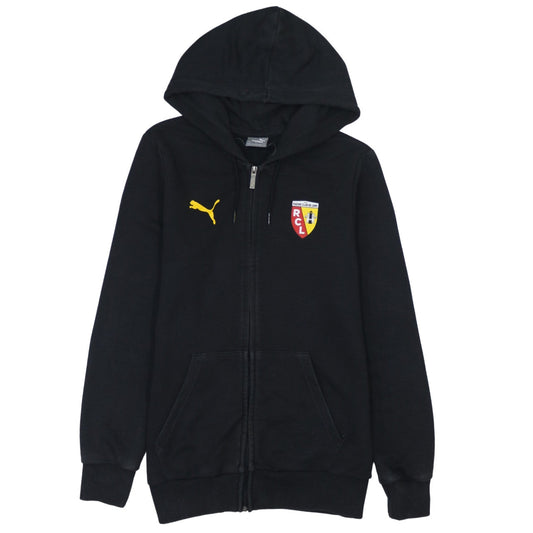 Puma Men’s Black Full Zip Hoodie S Racing Club de Lens Logo
