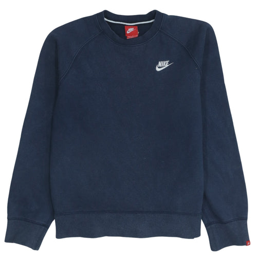 Nike Men's Blue Small Pullover Sweatshirt Crew Neck Fleece Regular Fit