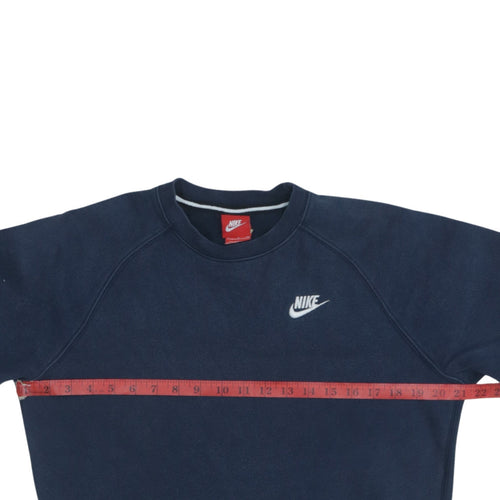 Nike Men's Blue Small Pullover Sweatshirt Crew Neck Fleece Regular Fit