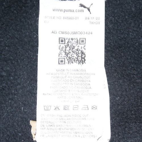 Puma Men Black Pullover Hoodie S Regular Fit Fleece Logo Sportswear