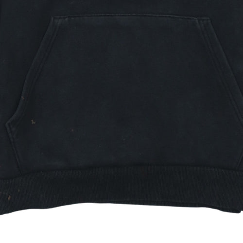 Puma Men Black Pullover Hoodie S Regular Fit Fleece Logo Sportswear