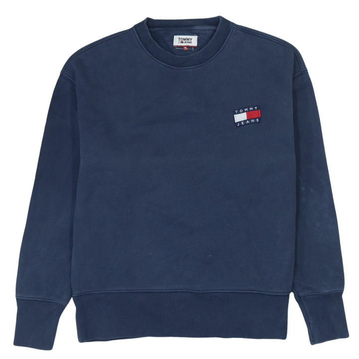 Tommy Jeans Men's Blue Cotton Crew Neck Sweatshirt M