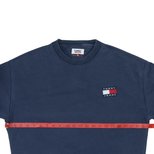 Tommy Jeans Men's Blue Cotton Crew Neck Sweatshirt M