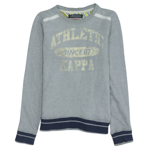Kappa Men's Grey Athletic Logo Sweatshirt XS Pullover