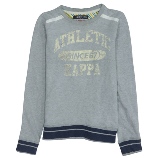 Kappa Men's Grey Athletic Logo Sweatshirt XS Pullover