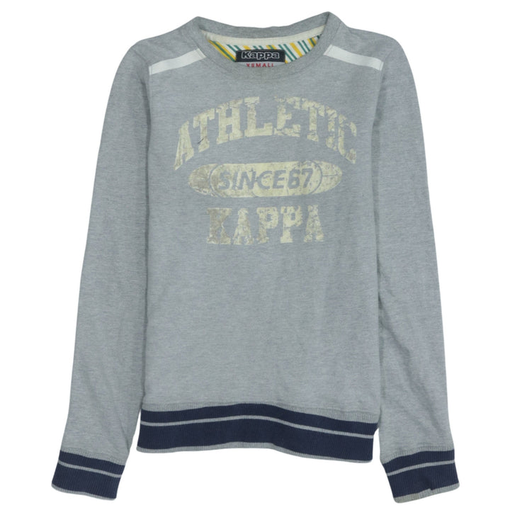 Kappa Men's Grey Athletic Logo Sweatshirt XS Pullover