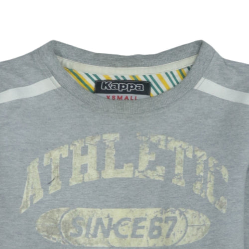 Kappa Men's Grey Athletic Logo Sweatshirt XS Pullover