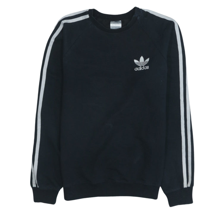 Adidas Womens Black Small Crew Neck Pullover Sweatshirt