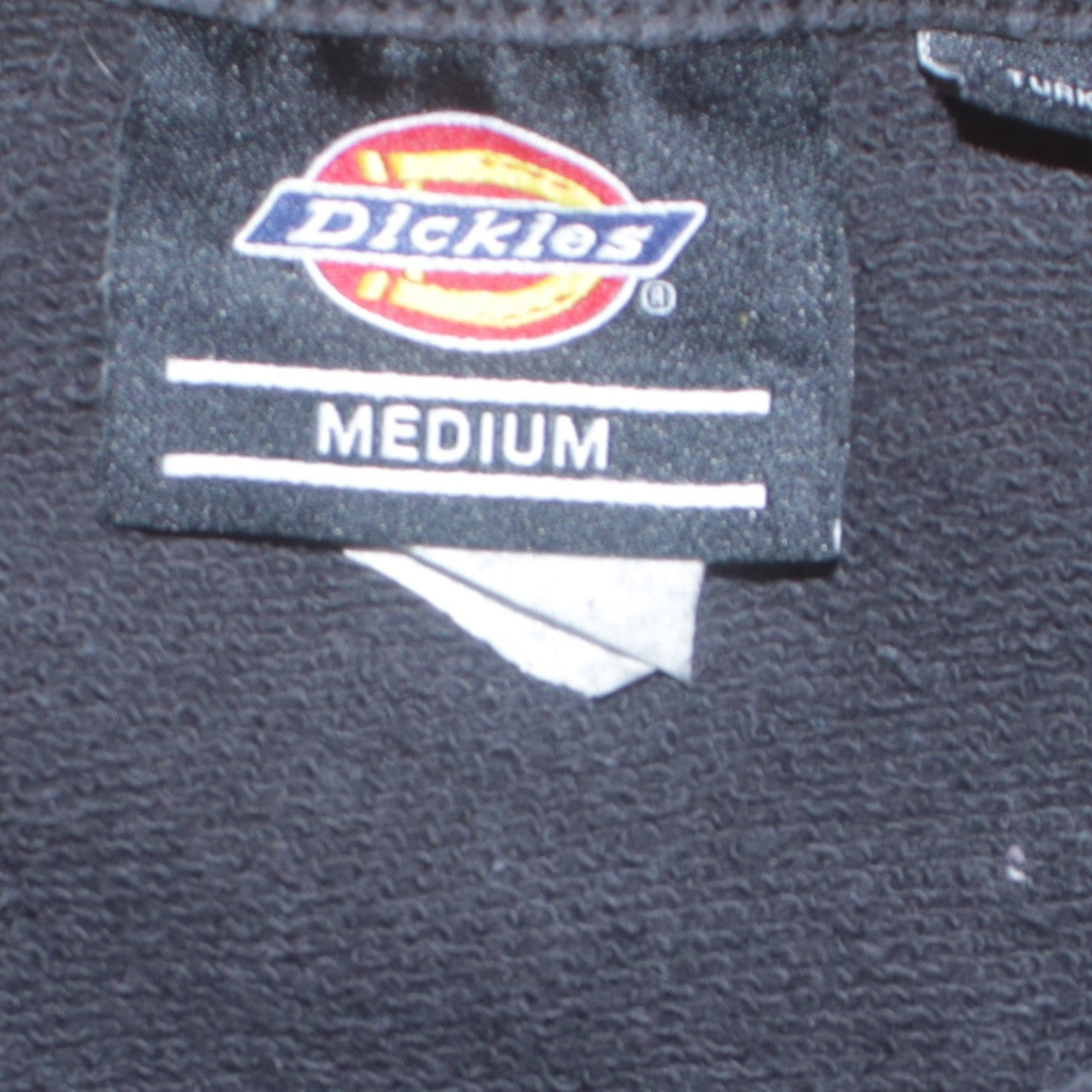Dickies Mens Black Medium Embroidered Logo Crew Neck Sweatshirt
