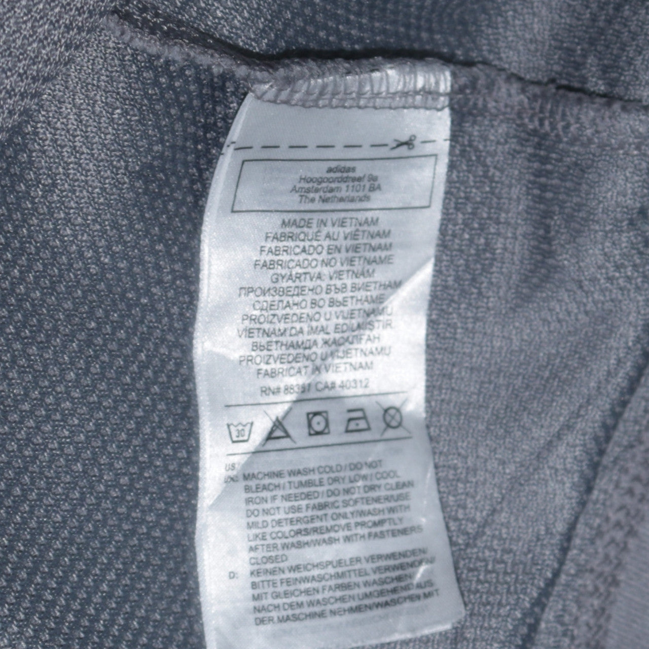 Adidas Men Grey 2XL Quarter Zip Sweatshirt Pullover Sports Top