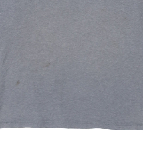 Adidas Men Grey 2XL Quarter Zip Sweatshirt Pullover Sports Top