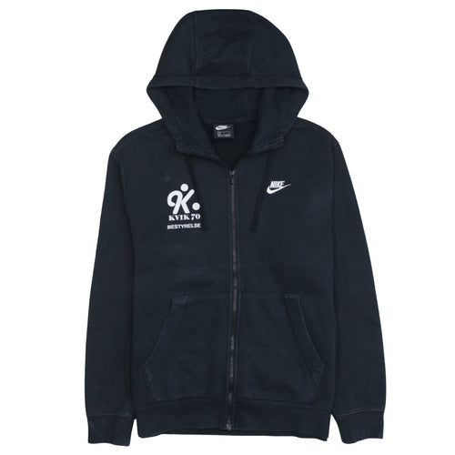 Nike Men's Black Full Zip Hoodie Size L Sports Fleece Sweatshirt