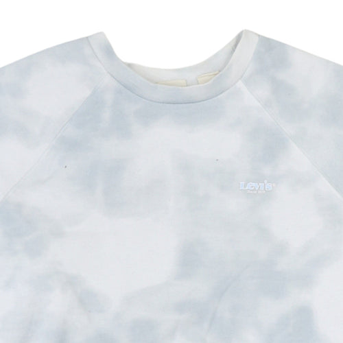 Levi’s Womens Blue Tie Dye Pullover Sweatshirt Size S Crew Neck