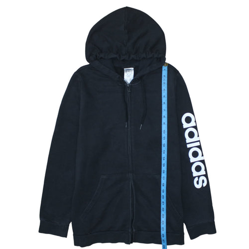 Adidas Womens Black Full Zip Hoodie Size 2XL Cotton Blend