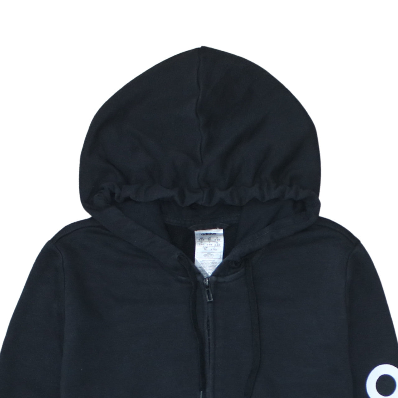 Adidas Womens Black Full Zip Hoodie Size 2XL Cotton Blend