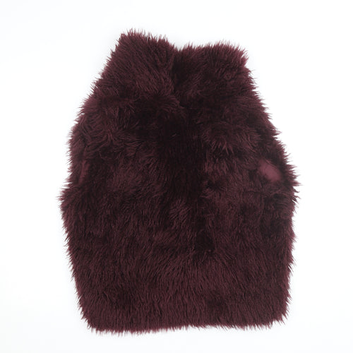 Next Women’s Brown Faux Fur Waistcoat Size M Lined Sleeveless Open Gilet