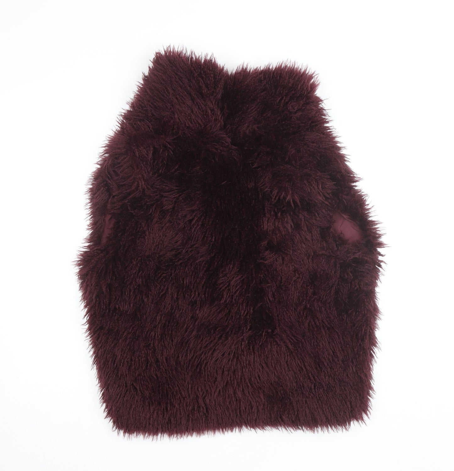 Next Women’s Brown Faux Fur Waistcoat Size M Lined Sleeveless Open Gilet