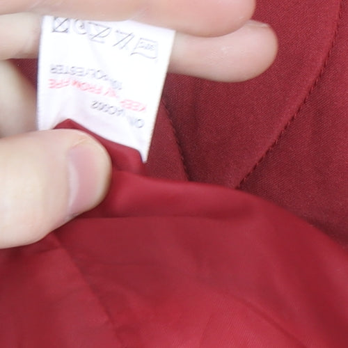 Jack Murphy Womens Red Quilted Mid-Length Jacket Size 18