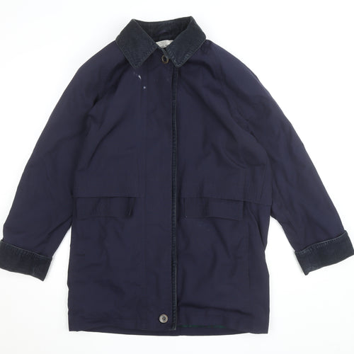 St. Bernard Women's Blue Size 10 Lined Mid-Length Coat
