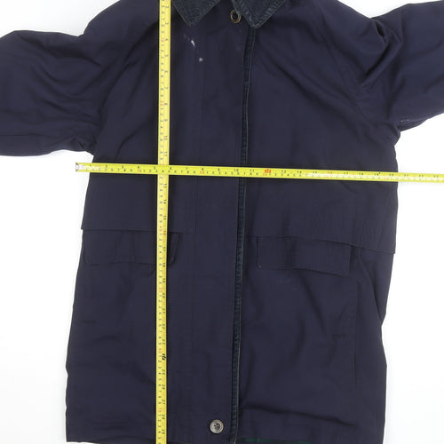 St. Bernard Women's Blue Size 10 Lined Mid-Length Coat